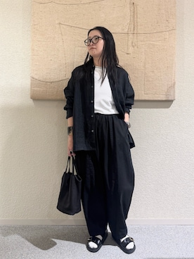 「かぐれ（カグレ）のアイテム（バッグ）」を使った、クボさん（レディース・161cm）の春コーディネート