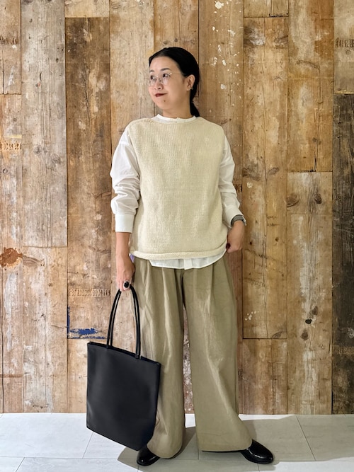 かぐれ　ペルーニットベスト　グレージュ かぐれ（カグレ）の「『一部WEB限定カラー』ペルーニットベスト