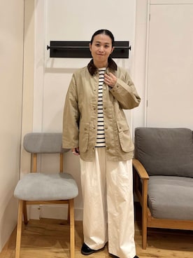 「Barbour（バブアー）の『別注』Barbour　BEDALE（その他アウター）」を使った、クボさん（レディース・161cm）の秋コーディネート