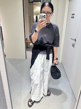 「アイテム（その他雑貨）」を使った、クボさん（レディース・161cm）の夏コーディネート