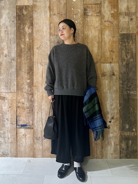 「アイテム（ファッション雑貨）」を使った、クボさん（レディース・161cm）の秋コーディネート