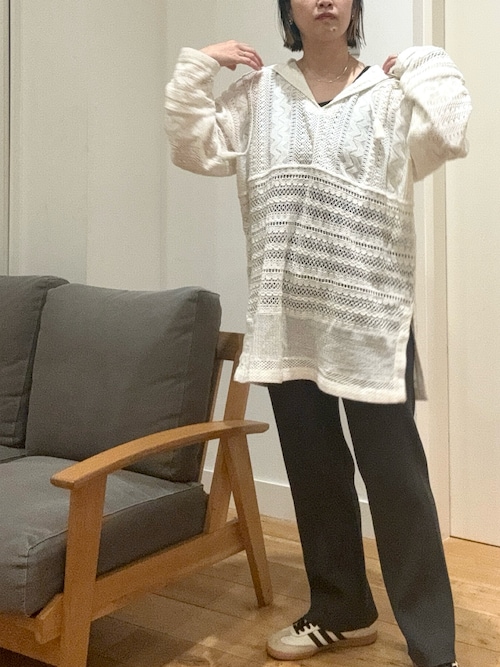 セール】コットンレースフーディープルオーバー（Tシャツ