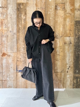 「アイテム（その他雑貨）」を使った、クボさん（レディース・161cm）の秋コーディネート