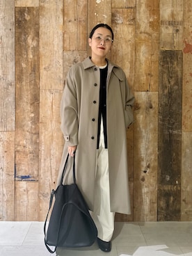 「アイテム（その他アウター）」を使った、クボさん（レディース・161cm）の秋コーディネート
