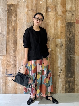 「アイテム（その他アウター）」を使った、クボさん（レディース・161cm）の夏コーディネート