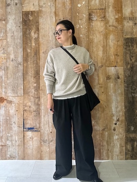 「アイテム（スウェット）」を使った、クボさん（レディース・161cm）の秋コーディネート