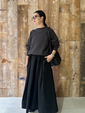 「アイテム（トートバッグ）」を使った、クボさん（レディース・161cm）の秋コーディネート