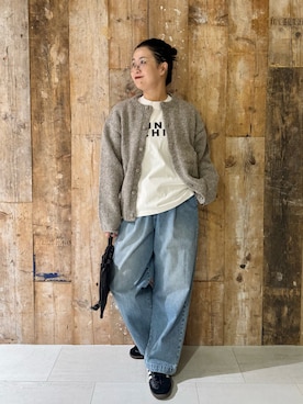 「アイテム（雑貨/ホビー）」を使った、クボさん（レディース・161cm）の秋コーディネート