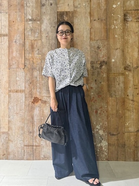 「骨格ナチュラル」｜クボさん（レディース・161cm）の夏コーディネート