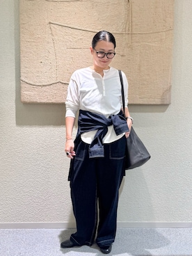 「かぐれ（カグレ）のアイテム（Tシャツ/カットソー）」を使った、クボさん（レディース・161cm）の秋コーディネート
