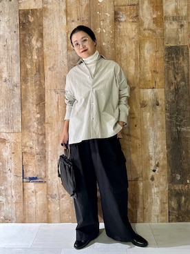 「アイテム（雑貨/ホビー）」を使った、クボさん（レディース・161cm）の秋コーディネート