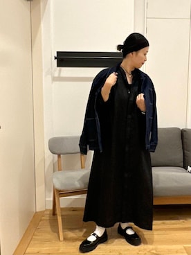 「アイテム（カバーオール）」を使った、クボさん（レディース・161cm）の夏コーディネート