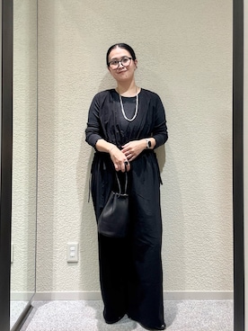 「かぐれ（カグレ）のアイテム（トップス、ブラック系）」を使った、クボさん（レディース・161cm）の秋コーディネート