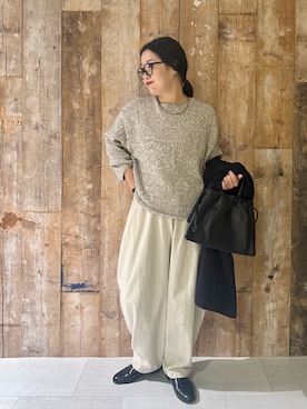 「アイテム（その他雑貨）」を使った、クボさん（レディース・161cm）の秋コーディネート