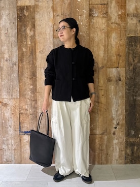 「イチ推しジャケットスタイル」｜「アイテム（トートバッグ）」を使った、クボさん（レディース・161cm）の秋コーディネート