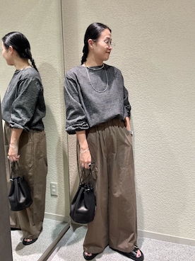 「かぐれ（カグレ）のアイテム（その他パンツ）」を使った、クボさん（レディース・161cm）の夏コーディネート