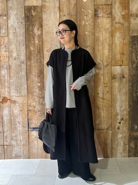 「アイテム（その他雑貨）」を使った、クボさん（レディース・161cm）の冬コーディネート