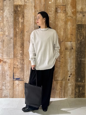 「アイテム（バッグ）」を使った、クボさん（レディース・161cm）の秋コーディネート