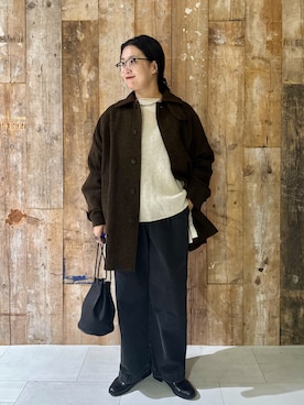 「mormyrus（モルミルス）のアイテム」を使った、クボさん（レディース・161cm）の秋コーディネート