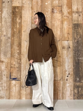 「アイテム（その他雑貨）」を使った、クボさん（レディース・161cm）の冬コーディネート