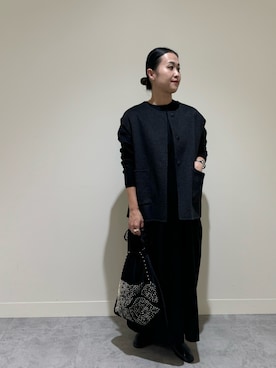 「かぐれ（カグレ）のアイテム（その他アウター）」を使った、クボさん（レディース・161cm）の秋コーディネート