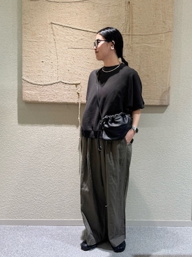 「かぐれ（カグレ）のアイテム（トップス、グレー系）」を使った、クボさん（レディース・161cm）の春コーディネート