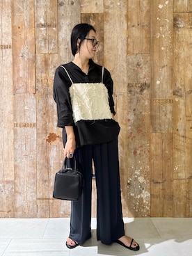 「mormyrus（モルミルス）のアイテム」を使った、クボさん（レディース・161cm）の夏コーディネート