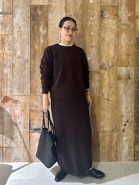 「かぐれ（カグレ）のアイテム（スカート）」を使った、クボさん（レディース・161cm）の秋コーディネート