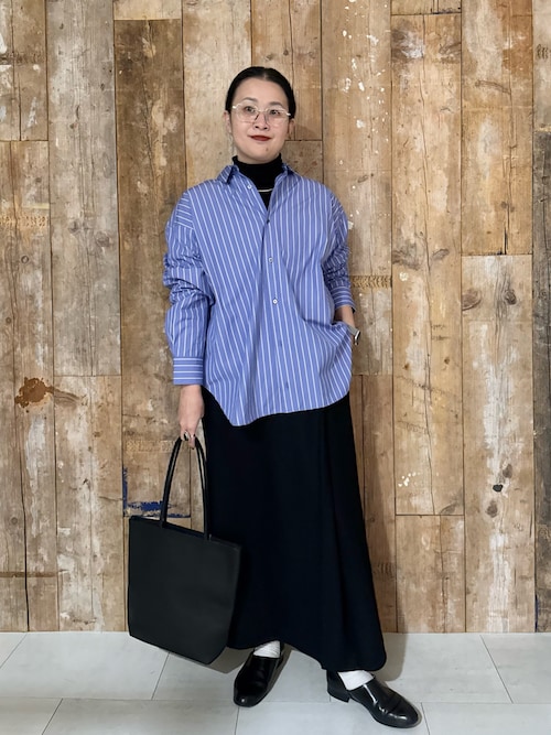 ハイツイストコットンタートルカットソー（Tシャツ/カットソー）｜か