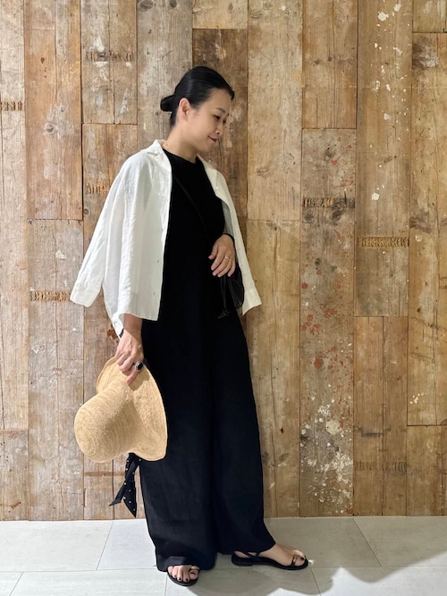 2サイズ展開』リネンオールインワン（サロペット/オーバーオール