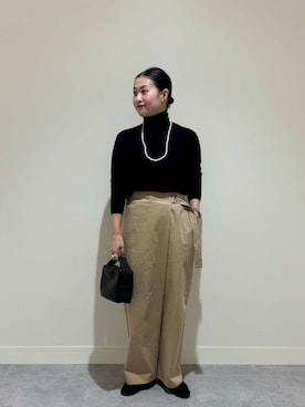 「アイテム（その他雑貨）」を使った、クボさん（レディース・161cm）の秋コーディネート