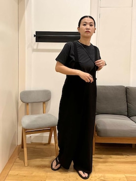 「FORK&SPOON」｜「アイテム（サロペット/オーバーオール）」を使った、クボさん（レディース・161cm）の夏コーディネート