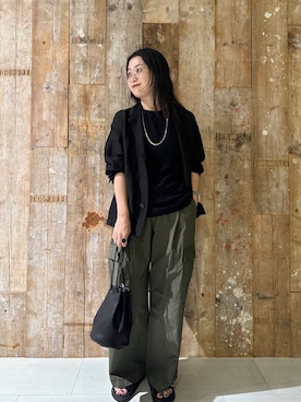 「夏コーデ」｜「アイテム（その他アウター）」を使った、クボさん（レディース・161cm）の夏コーディネート