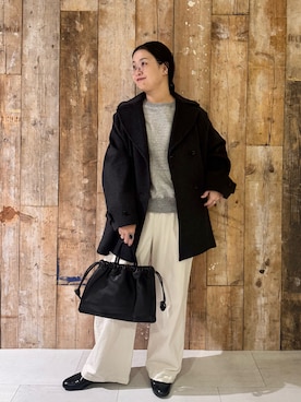 「アイテム（その他雑貨）」を使った、クボさん（レディース・161cm）の冬コーディネート