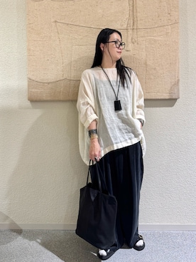 「かぐれ（カグレ）のアイテム」を使った、クボさん（レディース・161cm）の春コーディネート