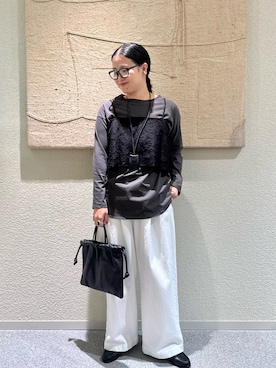 「かぐれ（カグレ）のアイテム（Tシャツ/カットソー）」を使った、クボさん（レディース・161cm）の秋コーディネート