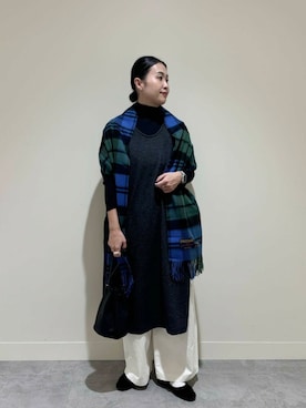 「アイテム（その他雑貨）」を使った、クボさん（レディース・161cm）の秋コーディネート