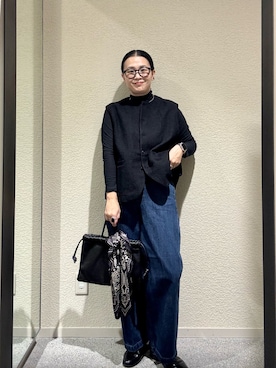「かぐれ（カグレ）のアイテム（Tシャツ/カットソー）」を使った、クボさん（レディース・161cm）の秋コーディネート