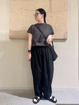 「かぐれ（カグレ）のアイテム（バッグ）」を使った、クボさん（レディース・161cm）の春コーディネート