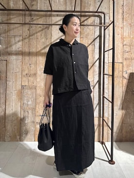「ブラウスが主役の春コーデ」｜クボさん（レディース・161cm）の春コーディネート