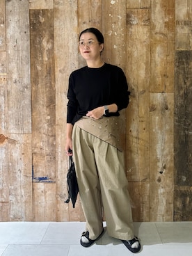 「アイテム（その他雑貨）」を使った、クボさん（レディース・161cm）の秋コーディネート