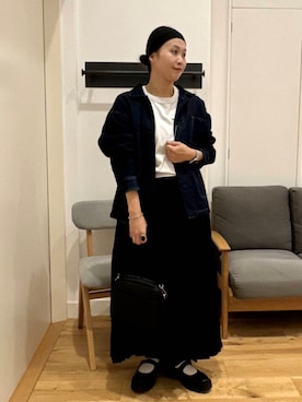 「アイテム（カバーオール）」を使った、クボさん（レディース・161cm）の夏コーディネート