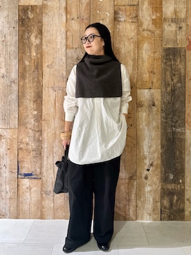 「アイテム（バッグ）」を使った、クボさん（レディース・161cm）の秋コーディネート