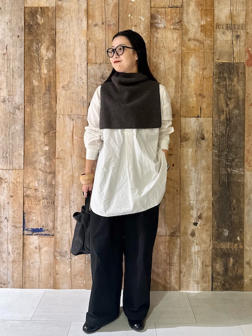 コットンワイドプルオーバーシャツ