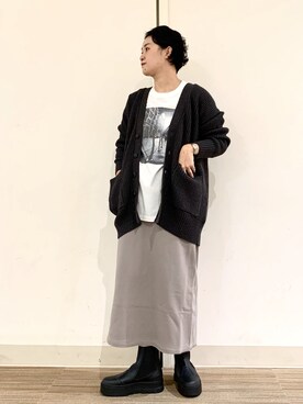 「PUMA」｜「アイテム（ノーカラージャケット）」を使った、クボさん（レディース・160cm）の秋コーディネート