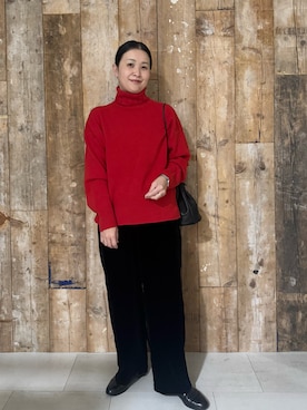 「アイテム（その他雑貨）」を使った、クボさん（レディース・161cm）の冬コーディネート