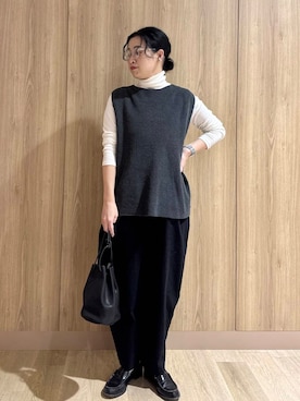 「アイテム（その他雑貨）」を使った、クボさん（レディース・161cm）の冬コーディネート
