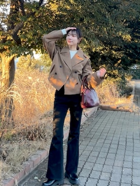 「FOSSIL（フォッシル）のアイテム」を使った、rinaさん（レディース・160cm）の冬コーディネート