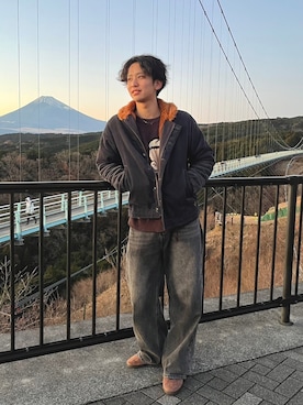 「ALDIES（アールディーズ）のアイテム（ジャケット/アウター）」を使った、Tomoさん（メンズ・183cm）の冬コーディネート