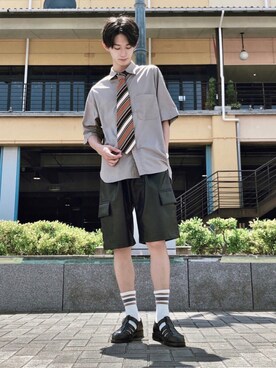 ネクタイ オレンジ系 を使った ショートパンツ の人気ファッションコーディネート Wear ネクタイ オレンジ系 を使った ショートパンツ の人気ファッションコーディネート Wear